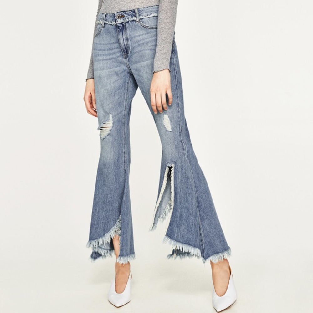 NWT Zara flare jeans size 4
